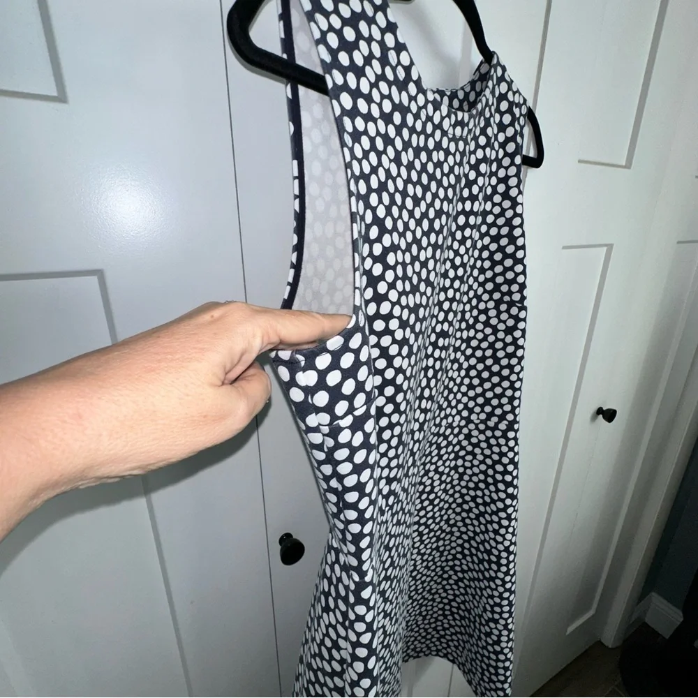 Women's Gap Fit and Flare Polka Dot Dress - Size 14 Tall - Picture 2 of 10